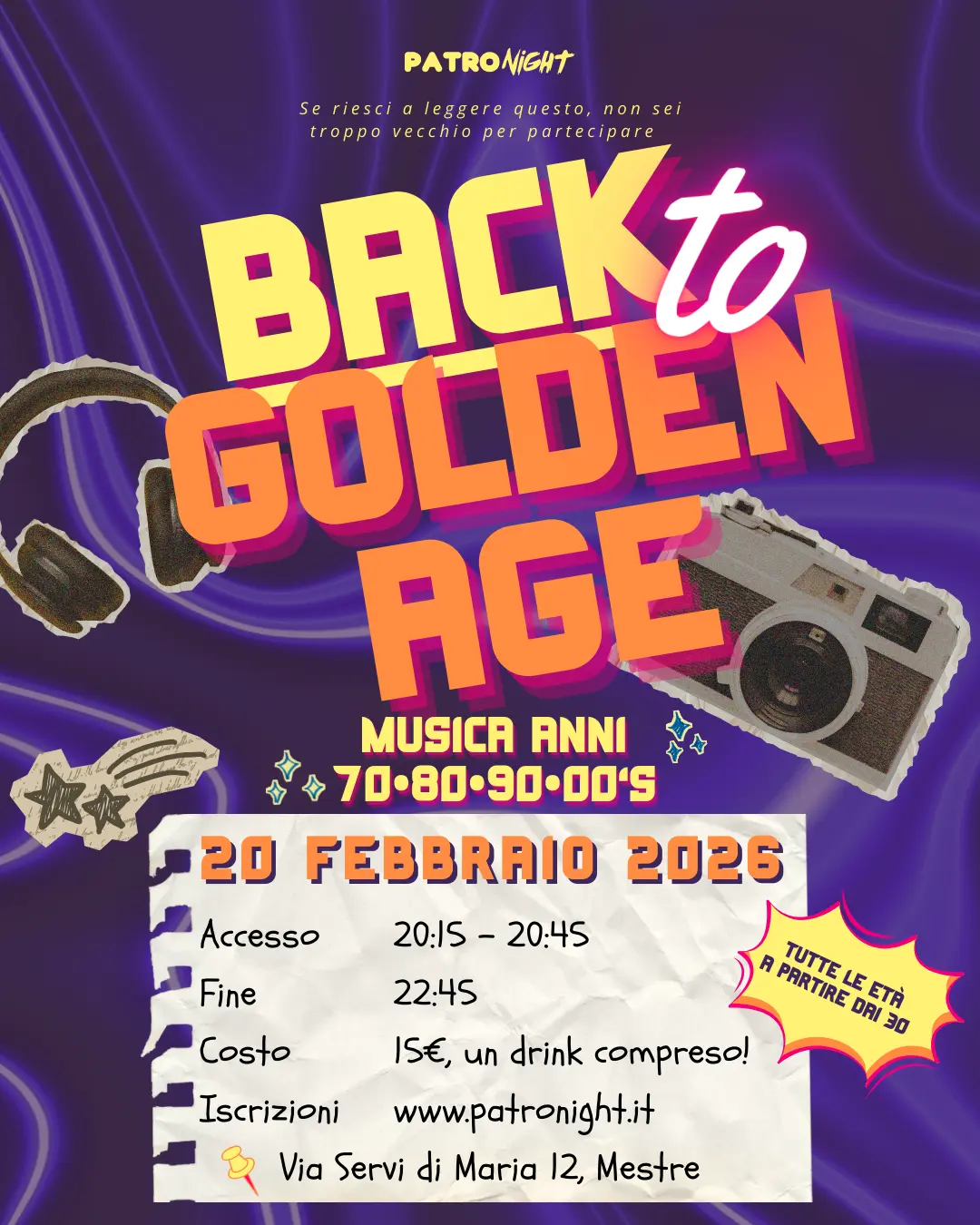 Locandina Golden Age, 20 febbraio 2026